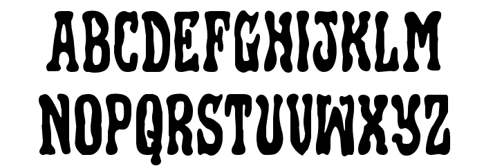 Black Gunk Font LOWERCASE