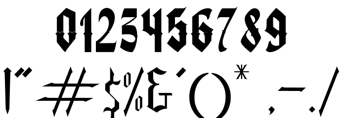Black Gunslinger Font OTHER CHARS