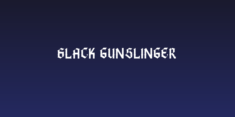 Black Gunslinger Social Header