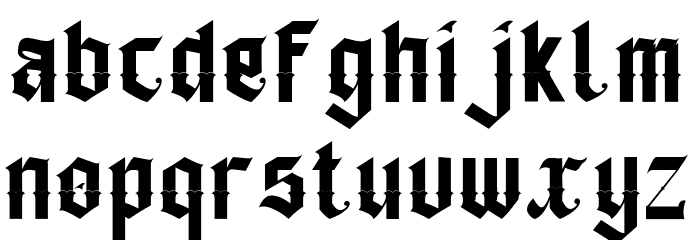 Black Gunslinger Font LOWERCASE