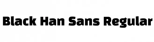 Black Han Sans Regular  Free Fonts Download