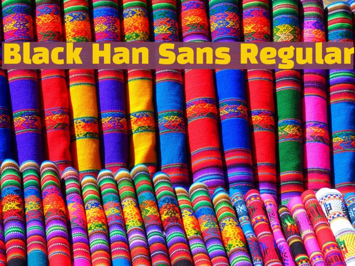 Black Han Sans Regular Font examples
