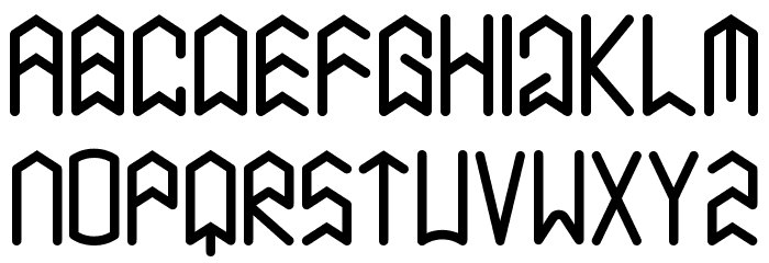 Black Hawk Font LOWERCASE