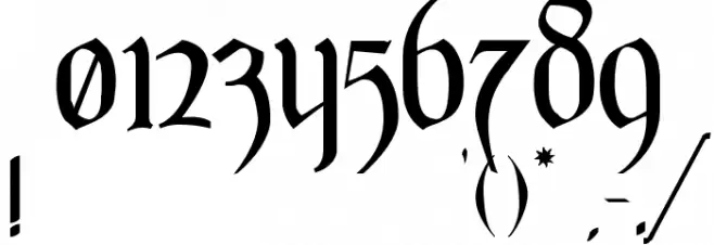 Black Heart Inertia Font OTHER CHARS