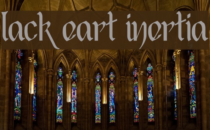 Black Heart Inertia Font examples
