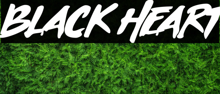 Black Heart Font examples