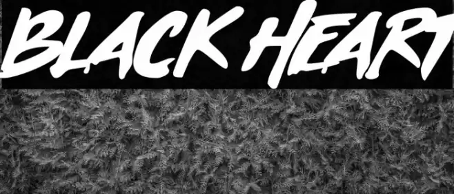 Black Heart Font examples