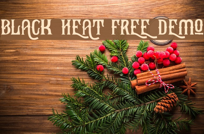 Black Heat Free Demo Font examples