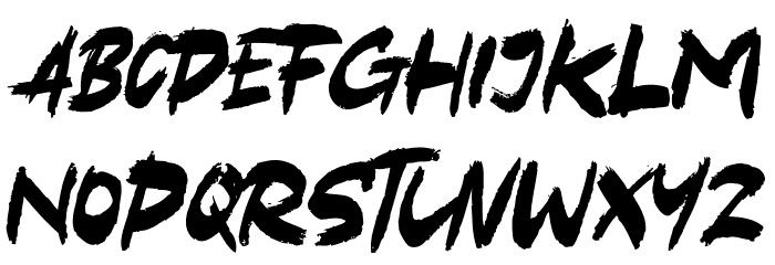 Black Hold Font LOWERCASE