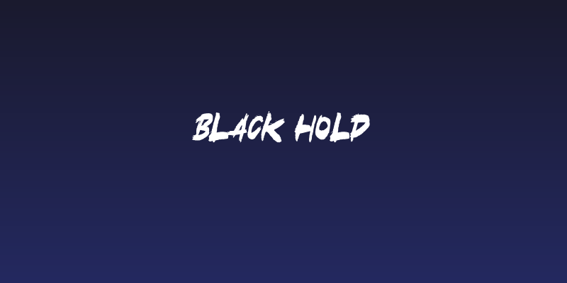 Black Hold Social Header