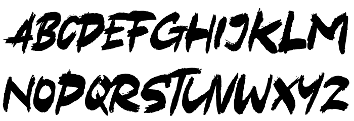 Black Hold Font LOWERCASE