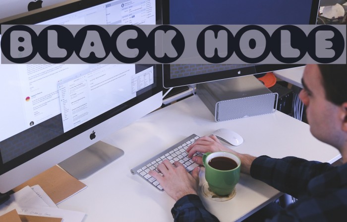 Black Hole Font examples