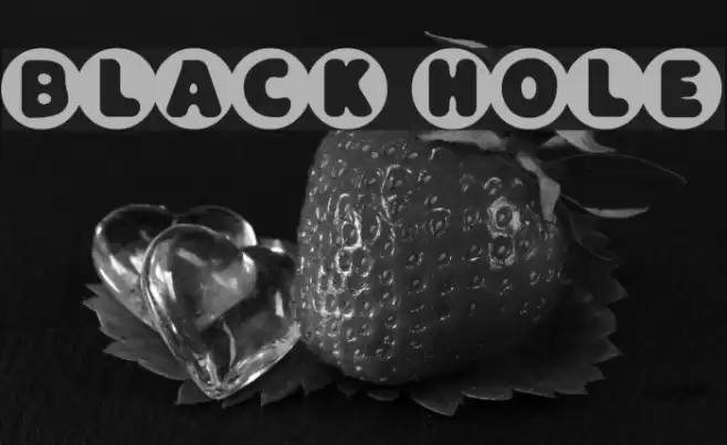 Black Hole Font examples