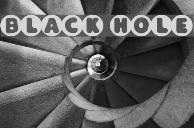 Black Hole Font examples