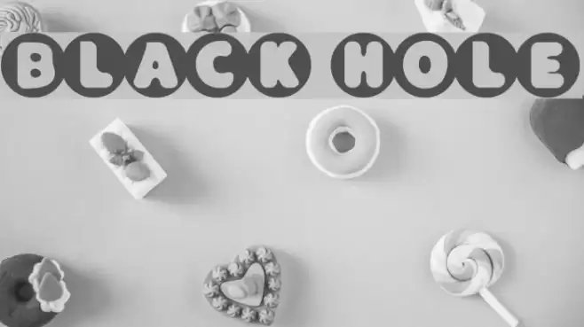Black Hole Font examples