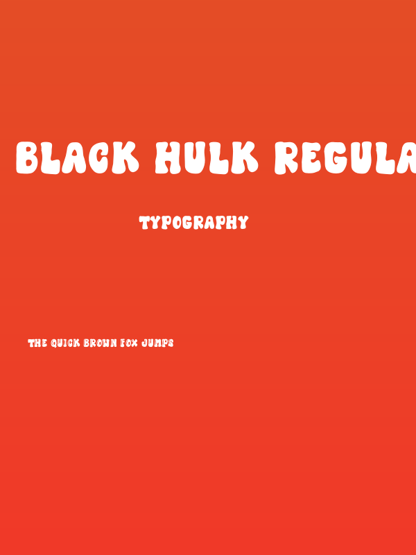Black Hulk Regular Poster