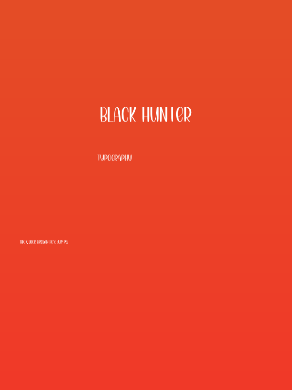 Black Hunter Poster