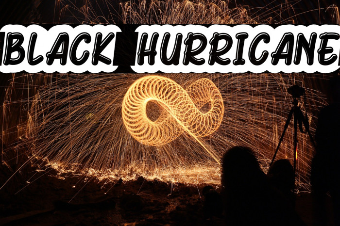 Black Hurricane Font examples