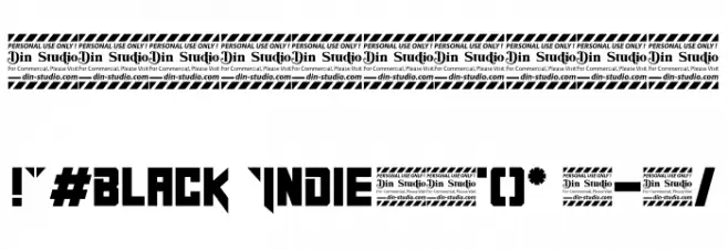 Black Indie Personal Use Font OTHER CHARS