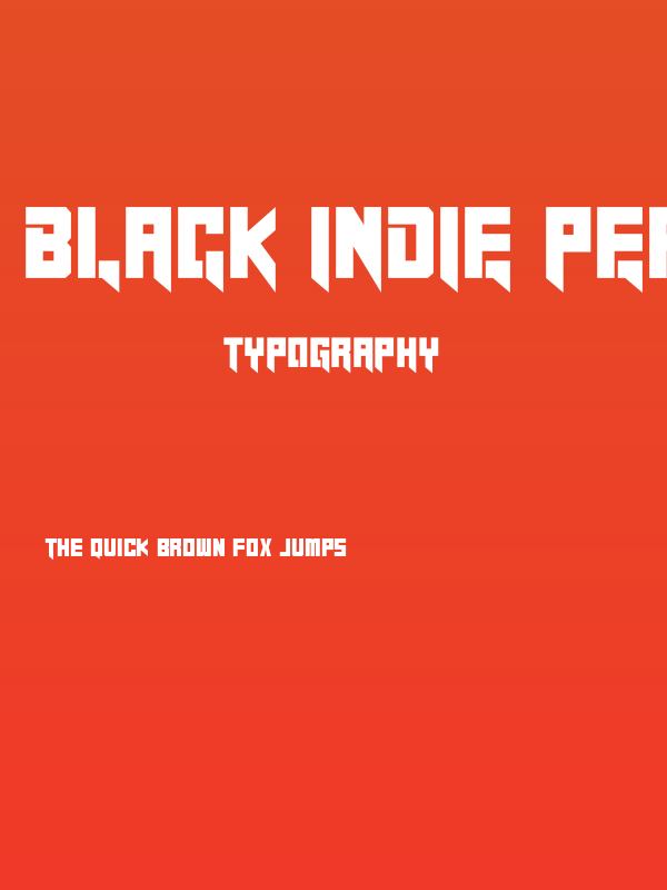 Black Indie Personal Use Poster