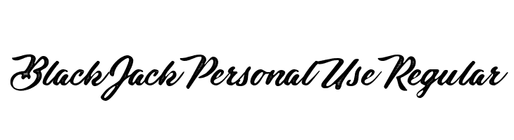 Black Jack Personal Use Regular  フリーフォントのダウンロード