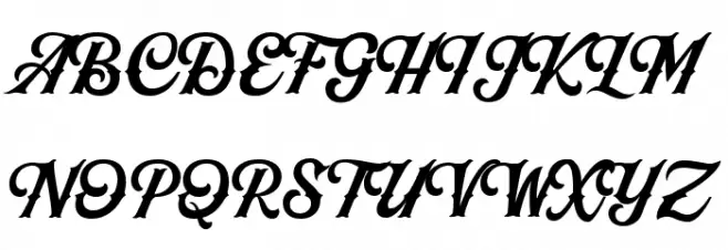 Black Jack Script 字体 大写