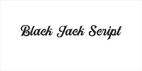 Black Jack Script Logo
