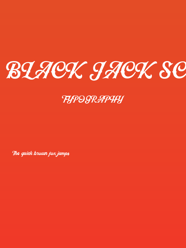 Black Jack Script Poster