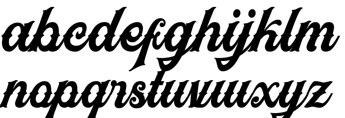 Black Jack Script Font LOWERCASE