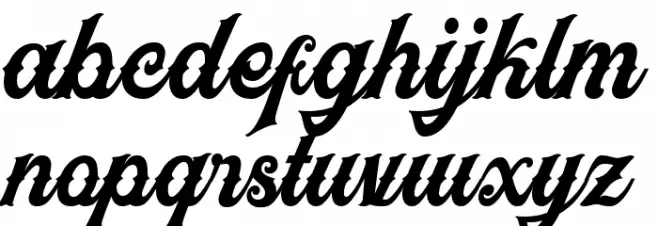 Black Jack Script Font LOWERCASE