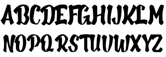 Black Jacky Font UPPERCASE