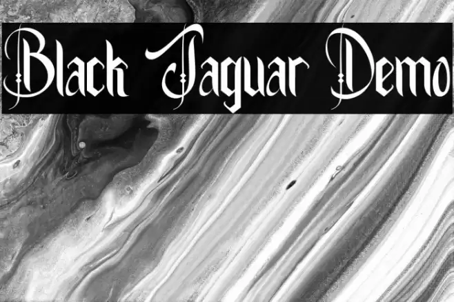 Black Jaguar Demo Font examples