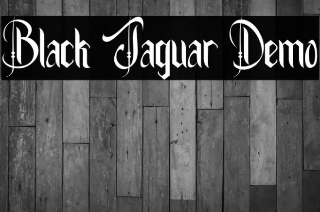 Black Jaguar Demo Font examples