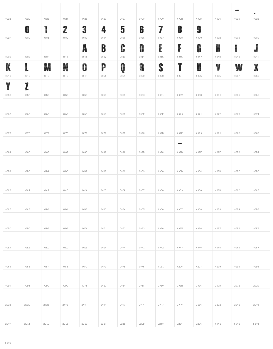 Black Jeans Character Map