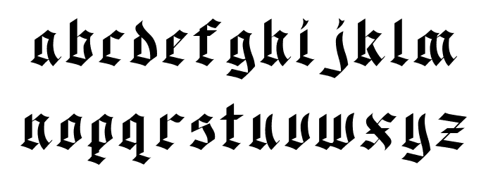 Black Joker Font LOWERCASE