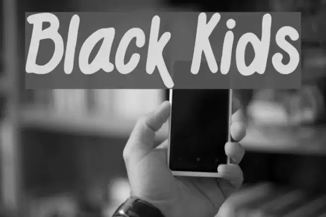 Black Kids Font examples