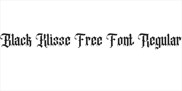 Black Klisse Free Font Regular Logo
