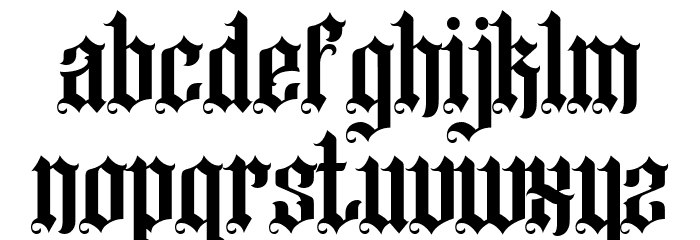 Black Klisse Free Font Regular Font LOWERCASE
