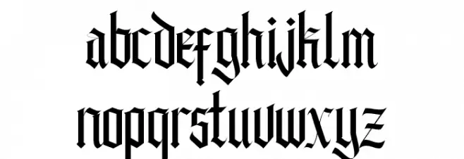 Black Knight Caratteri MINUSCOLO