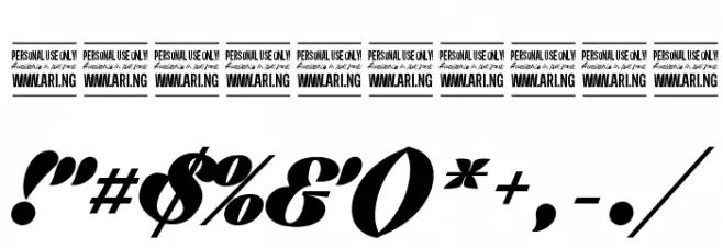 Black Larch PERSONAL USE ONLY Font OTHER CHARS