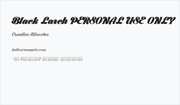 Black Larch PERSONAL USE ONLY Business Card
