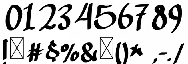 Black Legal Font OTHER CHARS