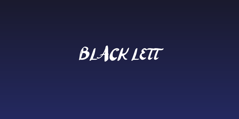 Black Lett Social Header