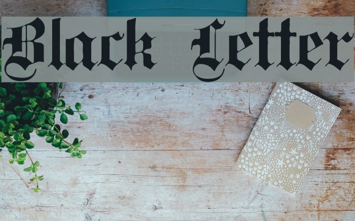 Black Letter Font examples