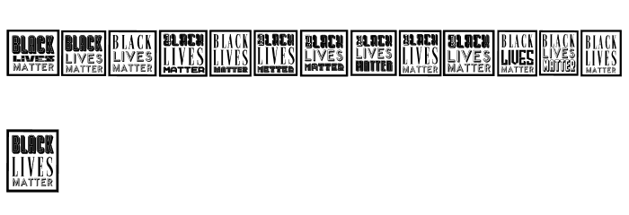 Black Lives Matter Regular Font LOWERCASE