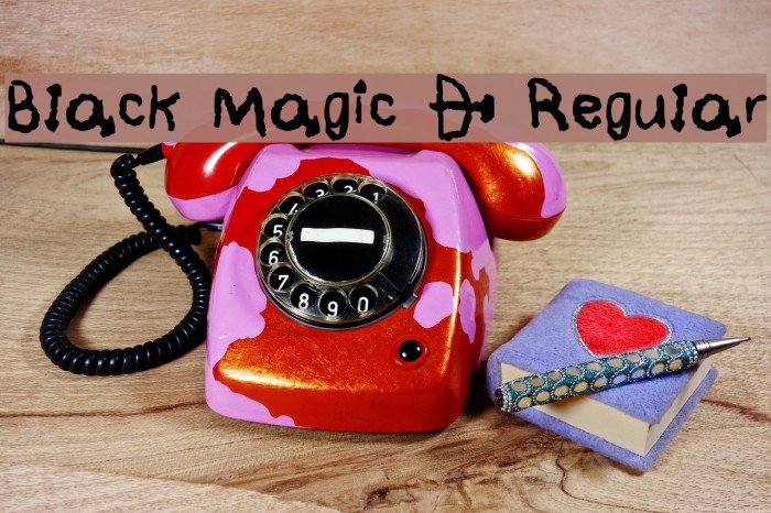 Black Magic * Regular Font examples