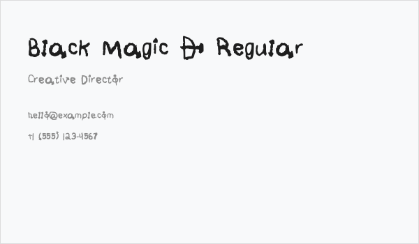 Black Magic * Regular Business Card