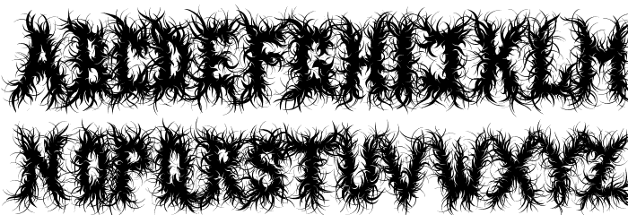 Black Magnet Font LOWERCASE