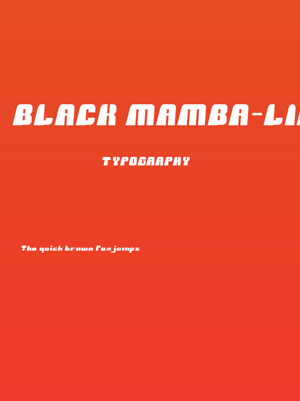 Black Mamba-Light Poster