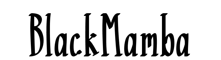 Black Mamba  Free Fonts Download